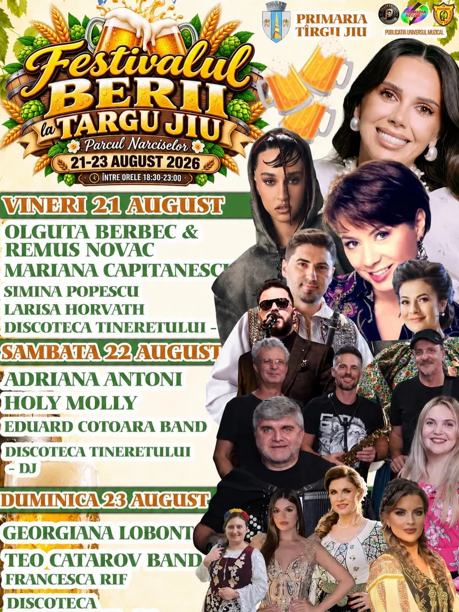 Afiș Festivalul Berii Târgu Jiu 2026